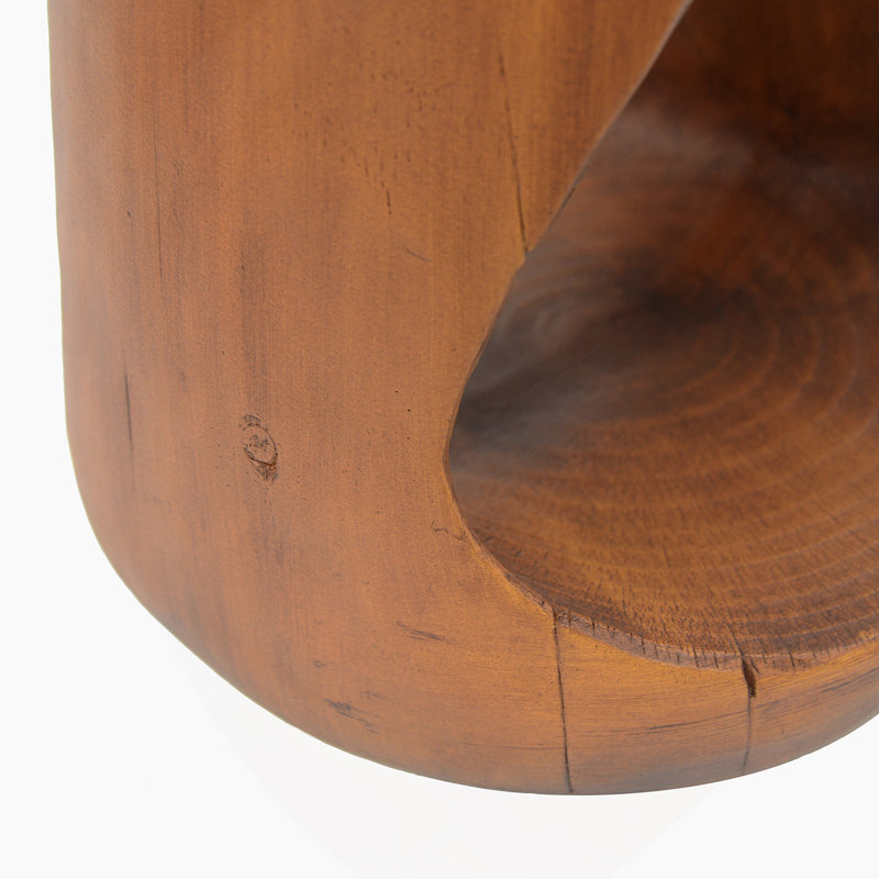 Table d'appoint creuse MGO avec texture semblable au bois pour une utilisation intérieure et extérieure, durable et élégante