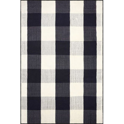 Black Colorful Geometric Patterned Decorative Rug
