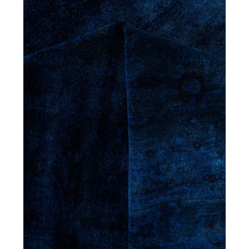 Overdyed One-of-a-Kind 12' 4" X 18' 1" Hand Knotted Area Rug