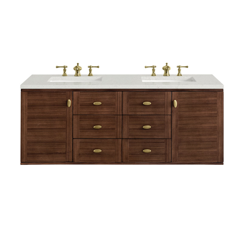 Amberly 60" Double Bathroom Vanity Set, Lime Delight, 8" Widespread