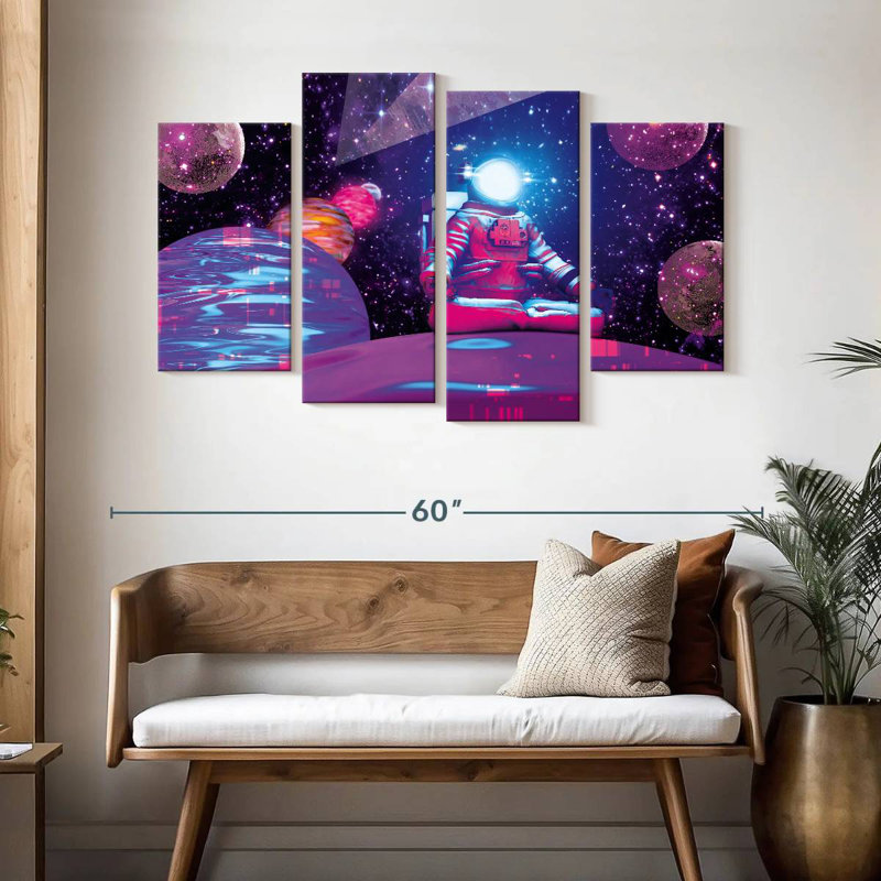 Oberle Cosmic Purple Astronaut, 32" H x 52" W