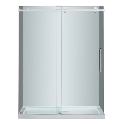 Moselle 60" x 77.5" Single Sliding Frameless Shower Door
