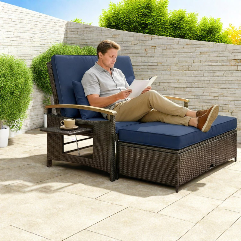 Canapés de patio peu encombrants, conception en osier d'acier, confort extérieur moderne