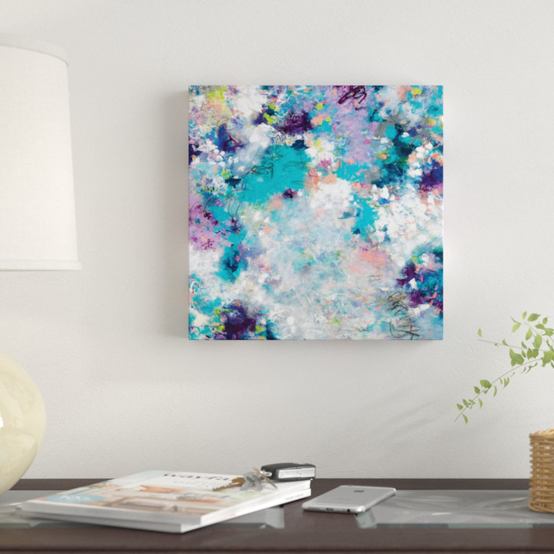 « promesse », impression sur toile, H 37 po x l 37 po x P 1,5 po, Toile tendue, Pas de tapis