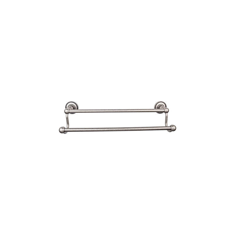 Edwardian Bath Double 32 1/2" Wall Mounted  Towel Bar, Antique Pewter