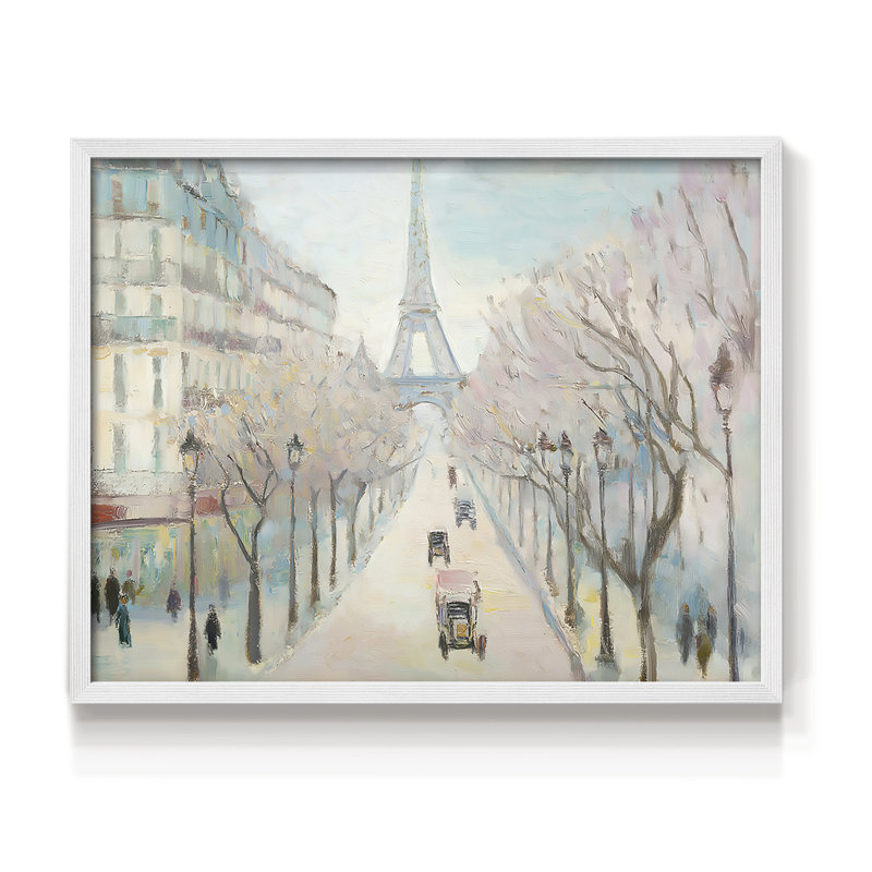 Paysage, série XLVI, reproduction encadrée, H 8 po x l 10 po, Blanc