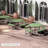 Outdoor Picnic Table Portable Picnic Table Bench w/ 4 Benches & Umbrella Hole Green-28049684