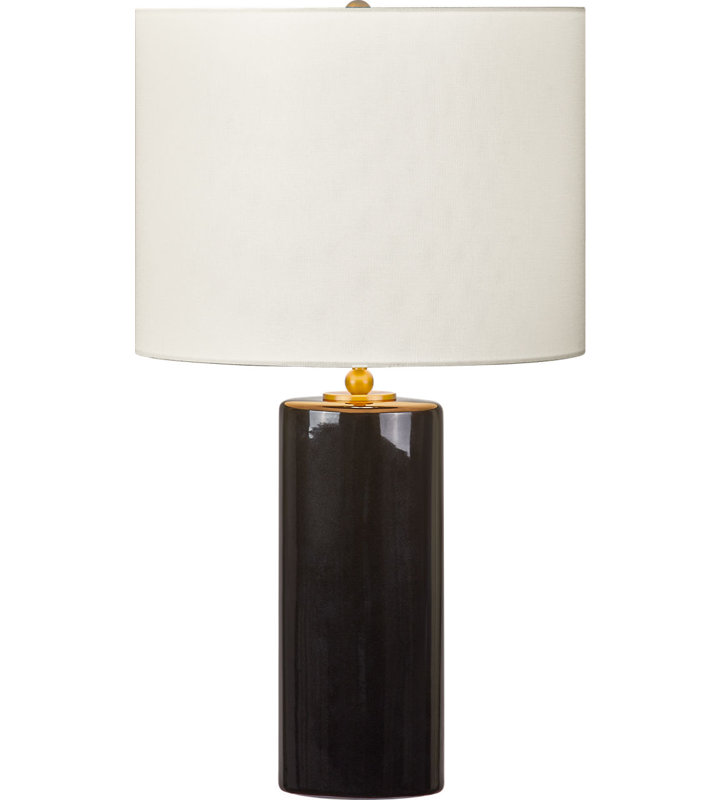 Lauren 26 Table Lamp, Black Ceramic