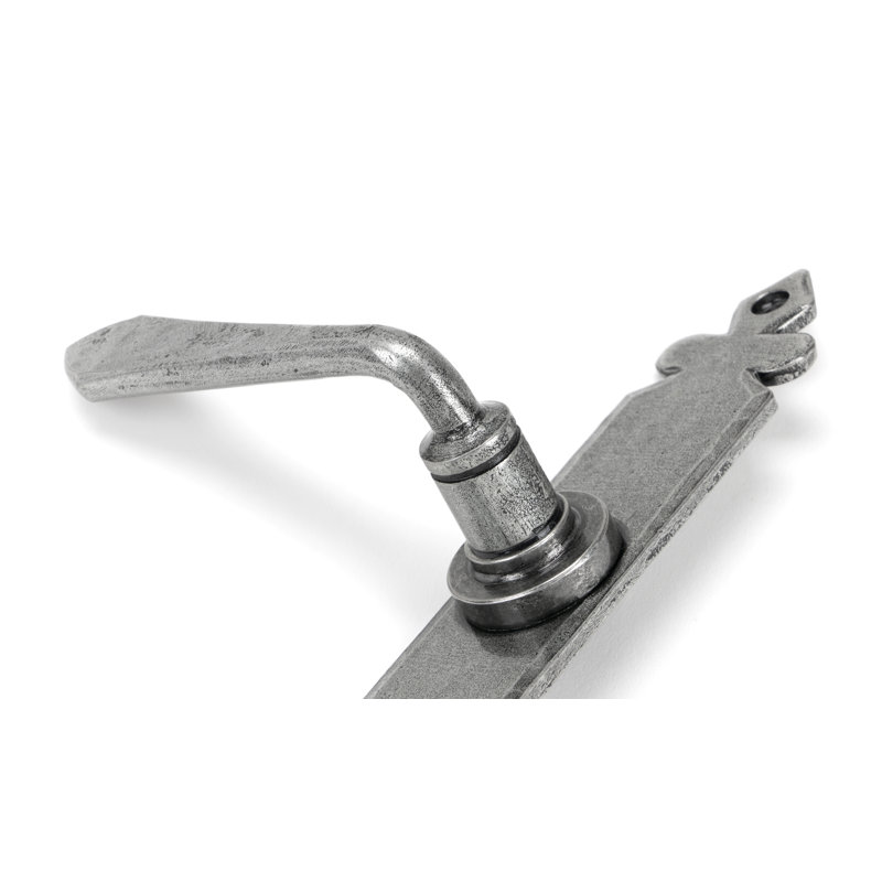 Cromwell Lock Door Handle, Pewter Patina