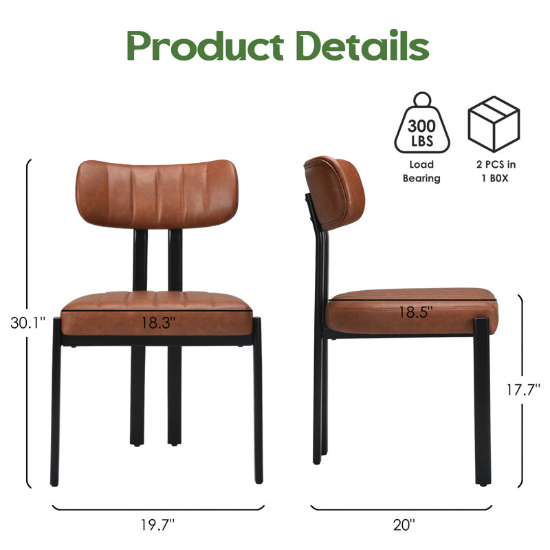 Modern Upholstered Dining Chair（Set of 2）