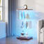 Vitrine pivotante à 360 ° en verre avec lumières RVB-802788044