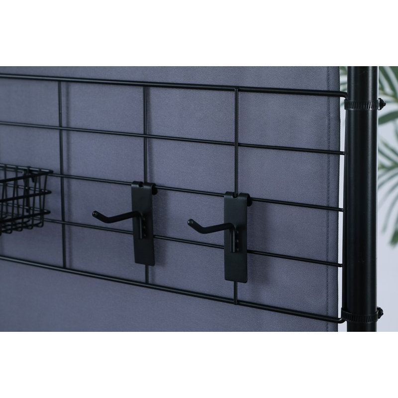 Paravent Akenside, Gris, 71" H x 74.25" W x 12" D