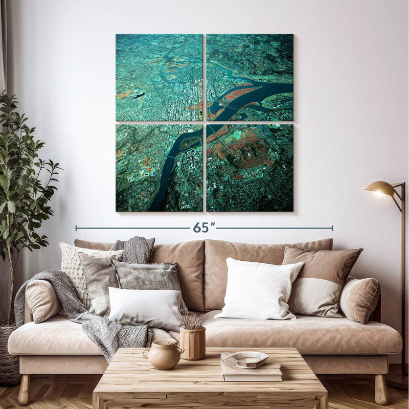Sireci Washington DC Aerial View, 45" H x 45" W
