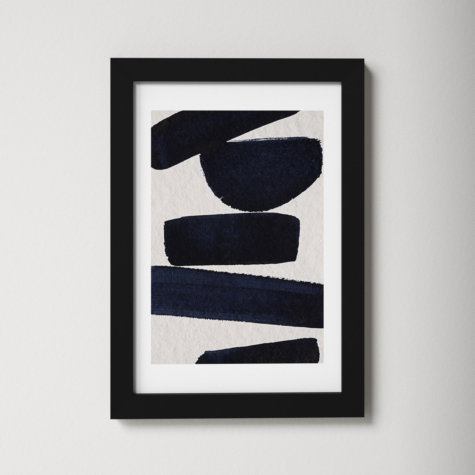 Japandi 5 by Simon West, Black, 16.4" H x 11.25" W x 0.88" D