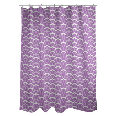 Rideau de douche simple à chevrons
