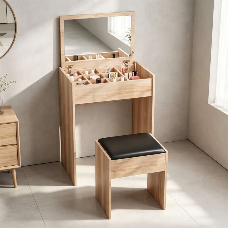 60.2 cm W Chest of Drawers, Wood Grain Colour