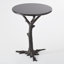 Table d'appoint blanche en faux bois-9602662