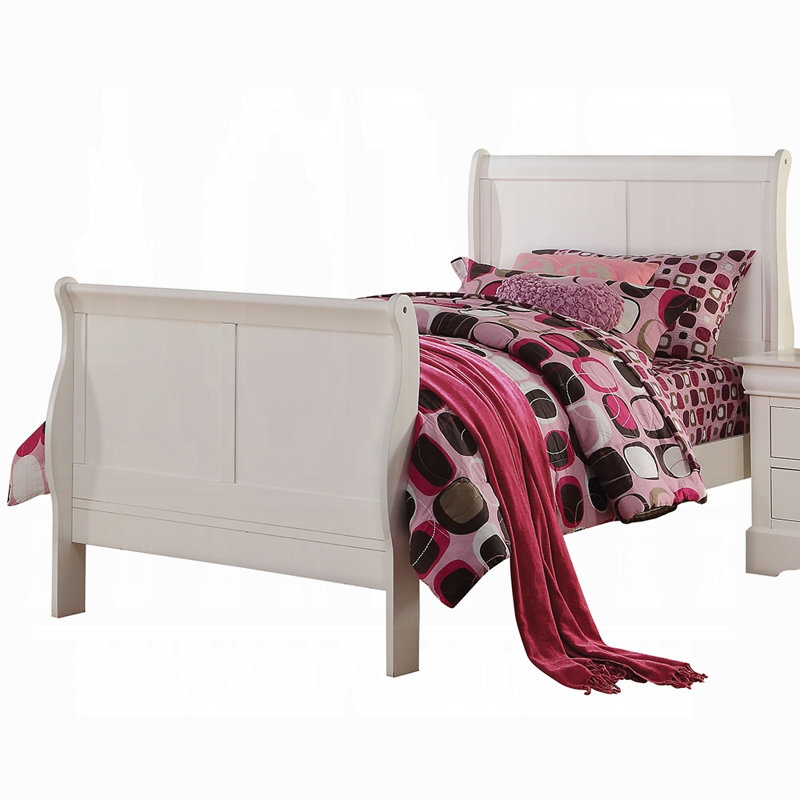 Lit simple Louis Philippe III, Beige, Simple