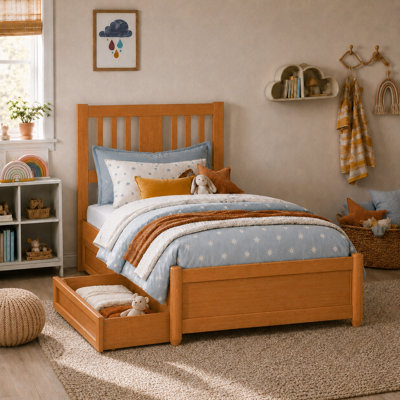 Graham Wood Storage Platform Bed
