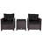 Chunn 2 - Person Patio Conversation Sets with Cushions-182517363-159097450