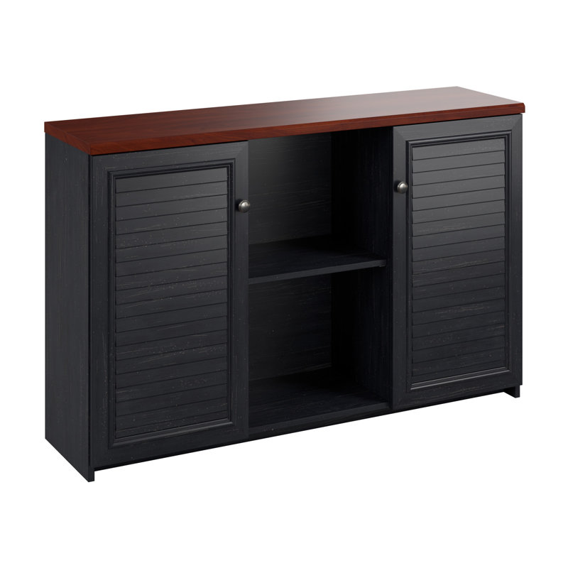 Armoire d'appoint avec portes Roozbeh, Noir