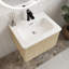 Meuble-lavabo mural 24 po avec lavabo en céramique blanche-608564542