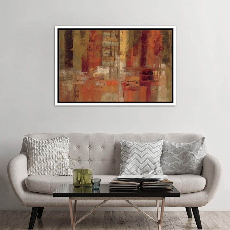 «Sunset Street» par Silvia Vassileva - reproduction d'art, H 40 po x l 60 po x 1,5 po, Cadre flottant blanc