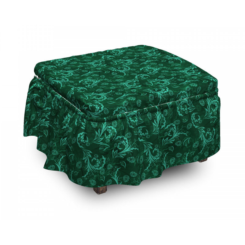 Housse pour repose-pieds en fleur de nature vive