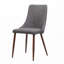 Chaise de salle à manger rembourrée en tissu avec dossier rembourré, 4 pieds en métal-537973650-537973651