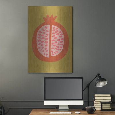 Art mural en métal luxueux «Fruit Party 6» par Chariklia Zarris, 24 po x 36 po