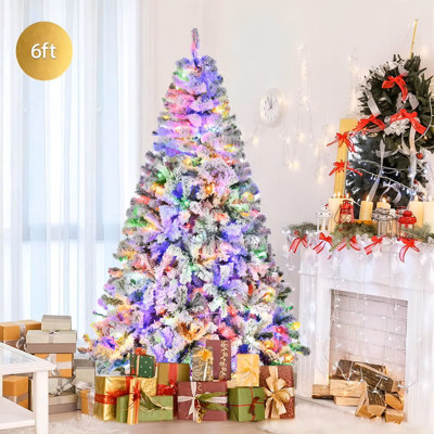 Arbre de Noël 6 pi avec 9 modes de lumières et un pied en métal