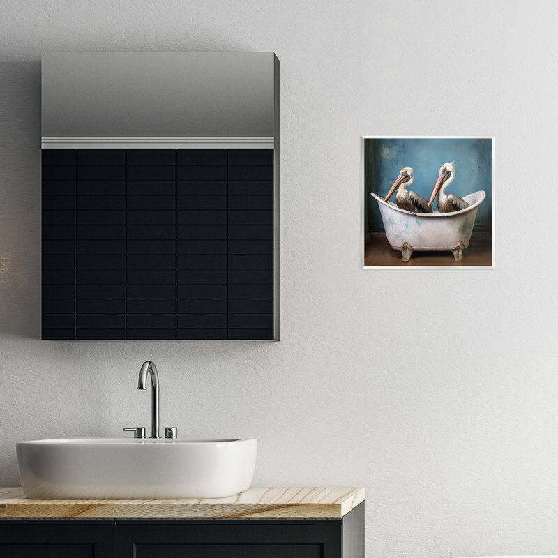 "Pelican Bath Time", art mural par Lazar Studio