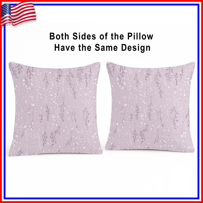 Floral Throw Pillow, Pattern Double Sided Pillows, 20 x 20 inches