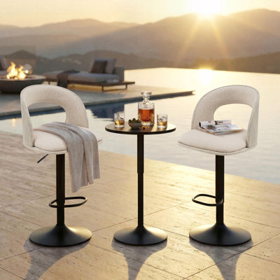 Chaise de bar pivotante pour l'extérieur