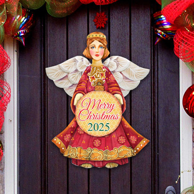Décoration de porte de joyeux Noël 2025 datée du 20e siècle par Debrekht