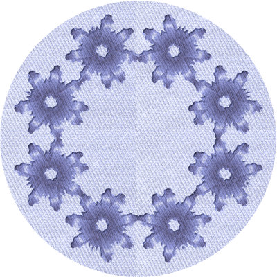 Tapis en laine bleu / blanc