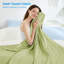 Ensemble de literie toutes saisons, 60 po x 90 po, tissu en nylon vert sauge