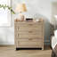 Ashvir Rattan 3-Drawer Nightstand With Built-In Outlets-421711027