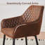 Morasco Vintage Upholstered Suede Dining Chairs with Armrest-1388482943