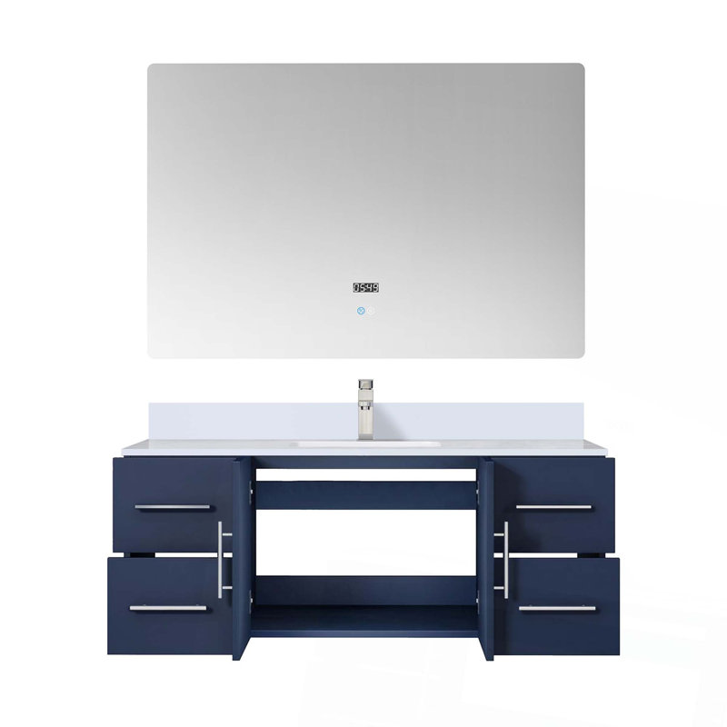 Ensemble de meuble-lavabo avec robinet et miroir DEL
