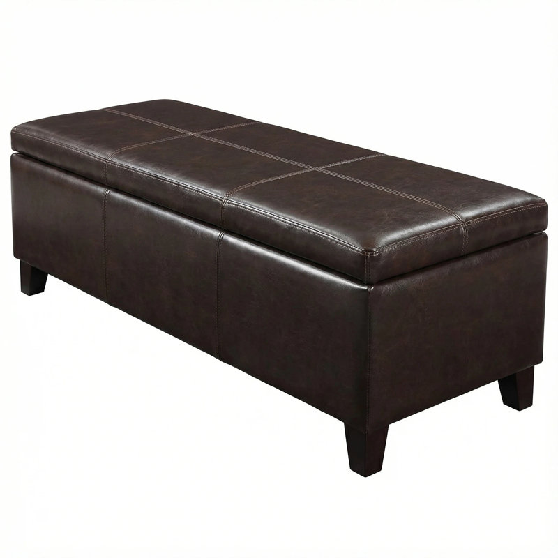 Contemporary Rectangle Storage Ottoman Bench