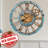 Wall Clock 36" Round Oversized for Living Room decor with Real Moving Gears America Collection-87147388