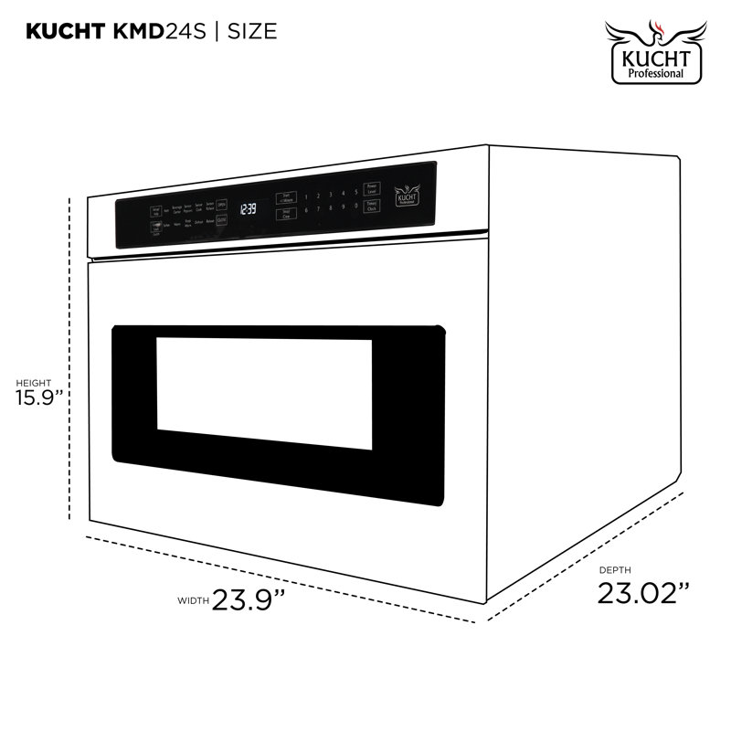 Kucht 23.9'' W Microwave Drawer