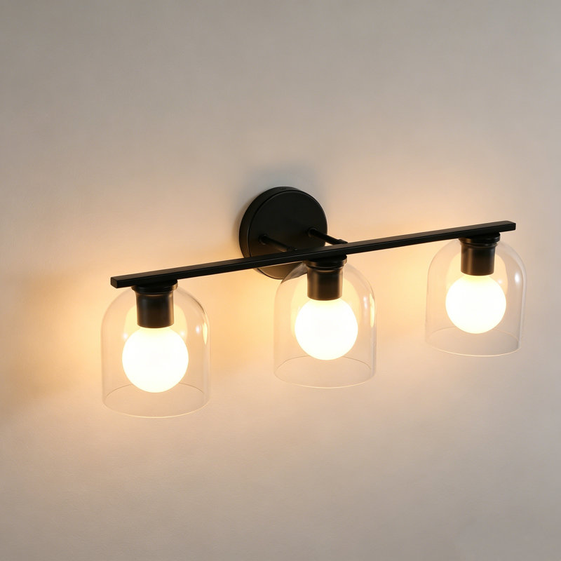 Kaarlo 3-Light Dimmable Vanity Light , Matte Black