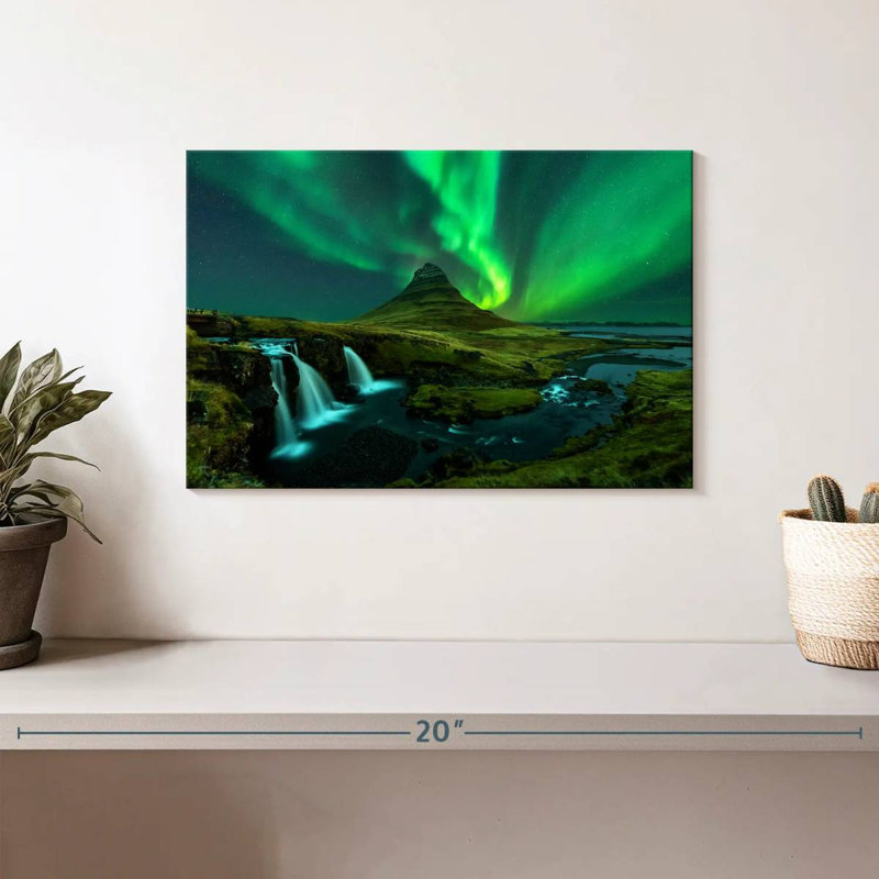 Alvord Kirkjufellsfoss Northern Lights, H 8 po x l 12 po