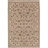 Floral Area Rug in Beige/Gold