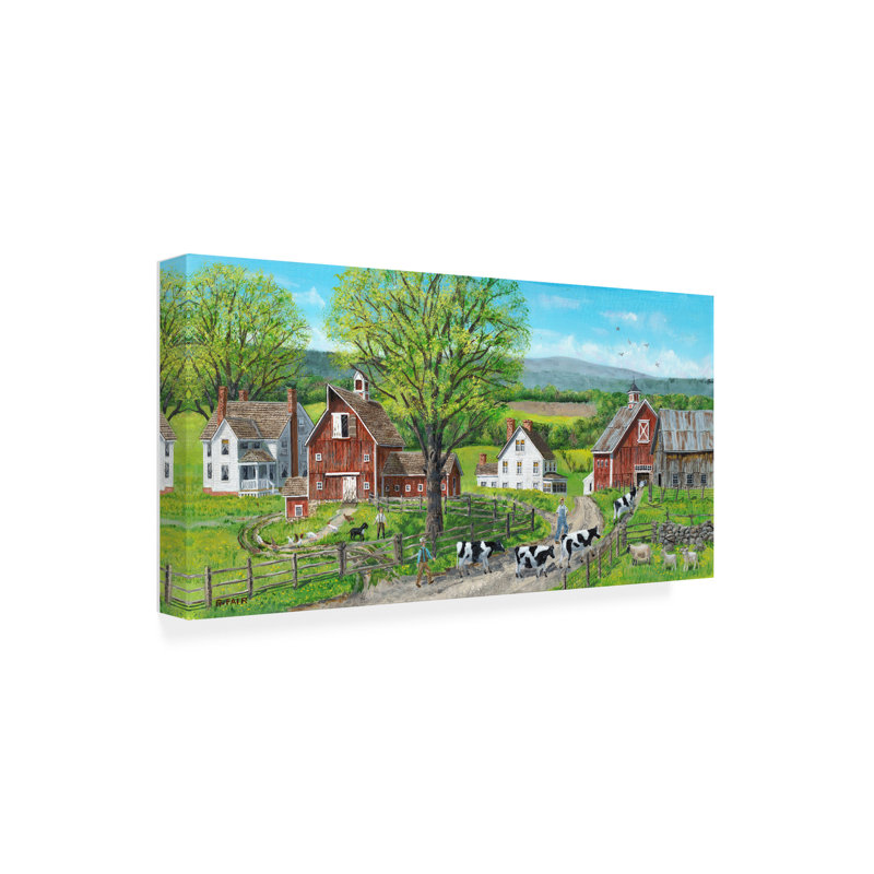 «Seneca Valley In Spring On Canvas» par Bob Fair, reproduction, H 16 po x l 32 po x P 2 po