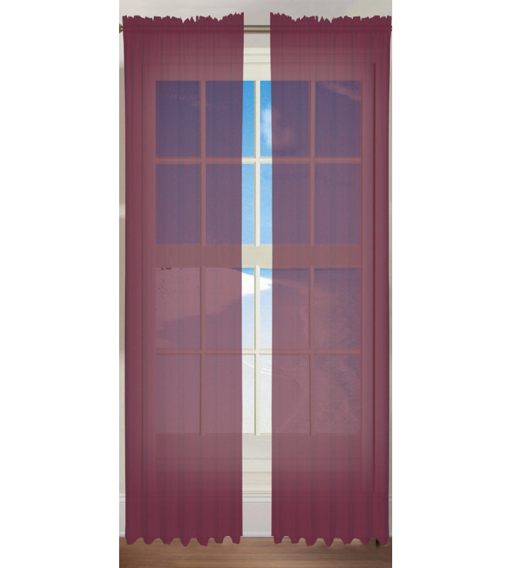 Ensemble de panneaux de rideau 2 pièces, Bourgogne, L 84" x 60" W
