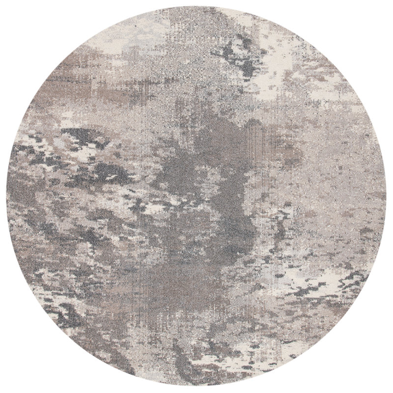 Waxhaw Performance Abstract Rug, Round 6'7"