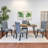Dorann Pine Metal Base Dining Table